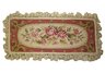 Rose Neckroll Needlepoint Pillow
