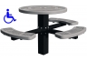round ada picnic table, round picnic tables, picnic tables