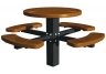 round picnic tables, picnic tables