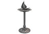 Copper Rust Sailboat Sundial/Birdbath