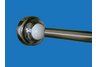 Rotator Rod | Rotating Curved Shower Rod | Bright Chrome & Ceramic White Accents