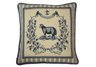 French Country Blue Sheep Needlepoint Pillow