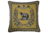 Blue and Yellow Sheep Needlepoint Pillow