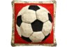 Vintage Soccer Ball Needlepoint Pillow