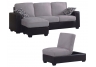 2-Piece Sofa Set - Gray Fabric & PVC