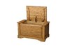 Solid Oak Storage Bench with Cushion