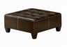 Square Leather Ottoman