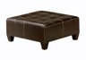 Square Leather Ottoman