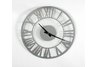 Clear Glass Wall Clock with Silver Mirror Numerals