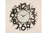 Solid Metal wall clock w/ matte black finish