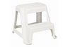 mops, brooms, brushes, step stool, cleaning supplies