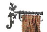 METAL DRAPERY FINIAL PAIR: EXTENDED LEAF