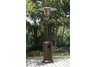 Tall Outdoor Bronze Hammered Plated Patio Heater