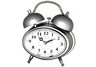 Oval Silver Double-bell Table Alarm Clock