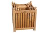teak planter set, teak planters, wood planter, wooden planter
