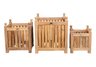 teak planter set, teak planters, wood planter, wooden planter