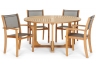 Teak 5-Piece Round Dining Set