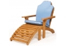 Teak Adirondack Chair with Ottoman