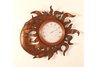 Copper Finish metal indoor/outdoor thermometer wall clock