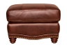 The Kent Brown Italian Leather Ottoman
