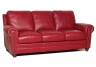 The Weston Cherry Italian Leather Sofa