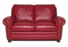 The Weston Cherry Italian Leather Loveseat