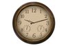 Brass Finish metal case w/ humidity and temperature subdials. Indoor/Outdoor wall clock