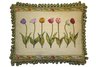 Spring Tulips Needlepoint Pillow