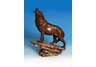 Wood Look Howling Wolf
