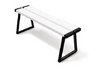 Wilber White Backless Bench