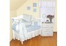 White Blue Gingham Classic Baby Boy 7 Piece Crib Set