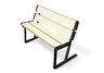 Wilber Dual Back Beige Bench