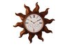 Copper finish metal indoor/outdoor clock w/ humidity and temperature subdials wall clock