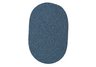 Federal Blue Wool Solid Braided Rug - Sample Swatch