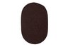 Dark Brown Wool Solid Braided Rug - Sample Swatch