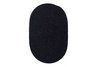 Black Wool Solid Braided Rug - Sample Swatch