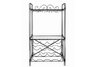 Black Metal Bottle & Glass Floor Wine Rack