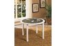 White Round Chalkboard Table