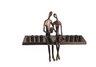 Loving Couple Hanukkah Menorah-Cast Aluminum